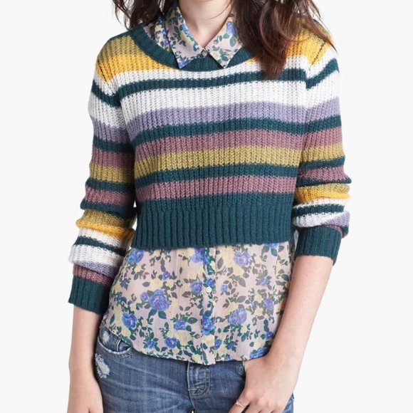 BP Other - NWOT Rubbish Stripe Crop Sweater Nordstrom Brand
